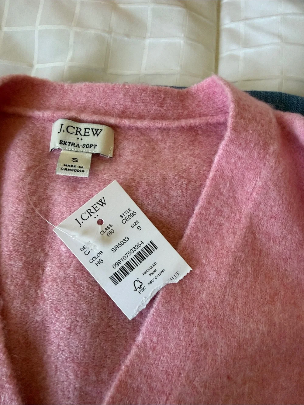 J. Crew Pink Wrap V-Neck Sweater with Tie Belt